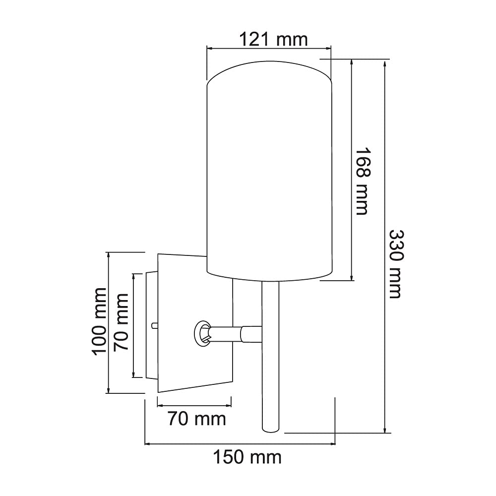 Tecnolite Lampara Sobreponer muro Textil blanco E27 60TL3500MVS