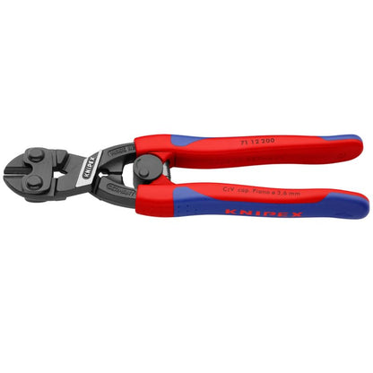 Knipex 71 12 200 SB Cobolt Corta-Alambres Compactos con Fundas Esbeltas en Dos Componentes, 200 mm, color negro