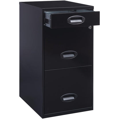 Office Dimensions - Archivador Organizador de Metal con 3 cajones (45,7 cm de Profundidad), Color Negro