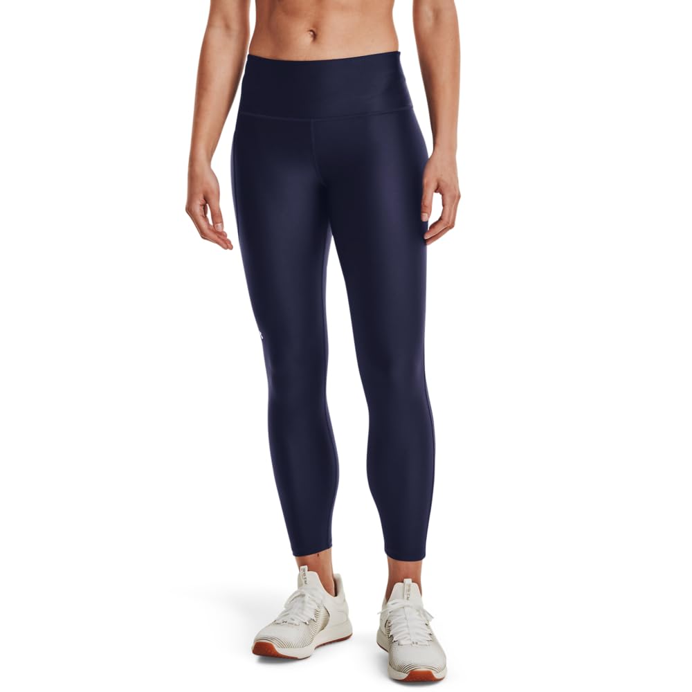 Under Armour Leggings Tobilleros HeatGear con Cinturilla Antideslizante - Compression - Azul (Midnight Navy - White - 410) - 2XL