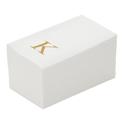 Restaurantware Toallas de Papel Luxenap Letra Dorada H, Paquete de 50 - Oro - 50 Unidades - K