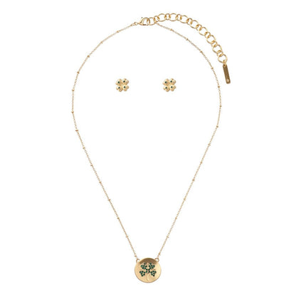 Nine West Box Set Collar Y Aretes Dorado Circular | Mediano, Para mujer, forma circular, contenido 1 collar