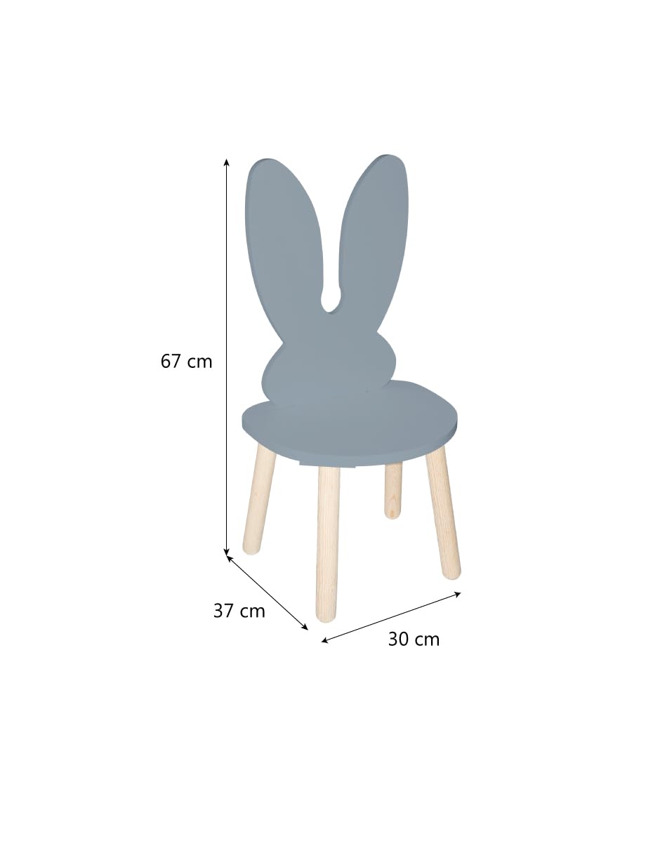 DUDUK Silla Infantil Conejo (Azul)