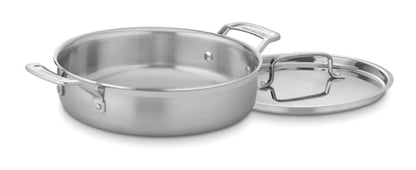 Cuisinart MultiClad Pro Línea de Utensilios de Cocina de Acero Inoxidable - 2.83 l - Cacerola de acero inoxidable con tapa