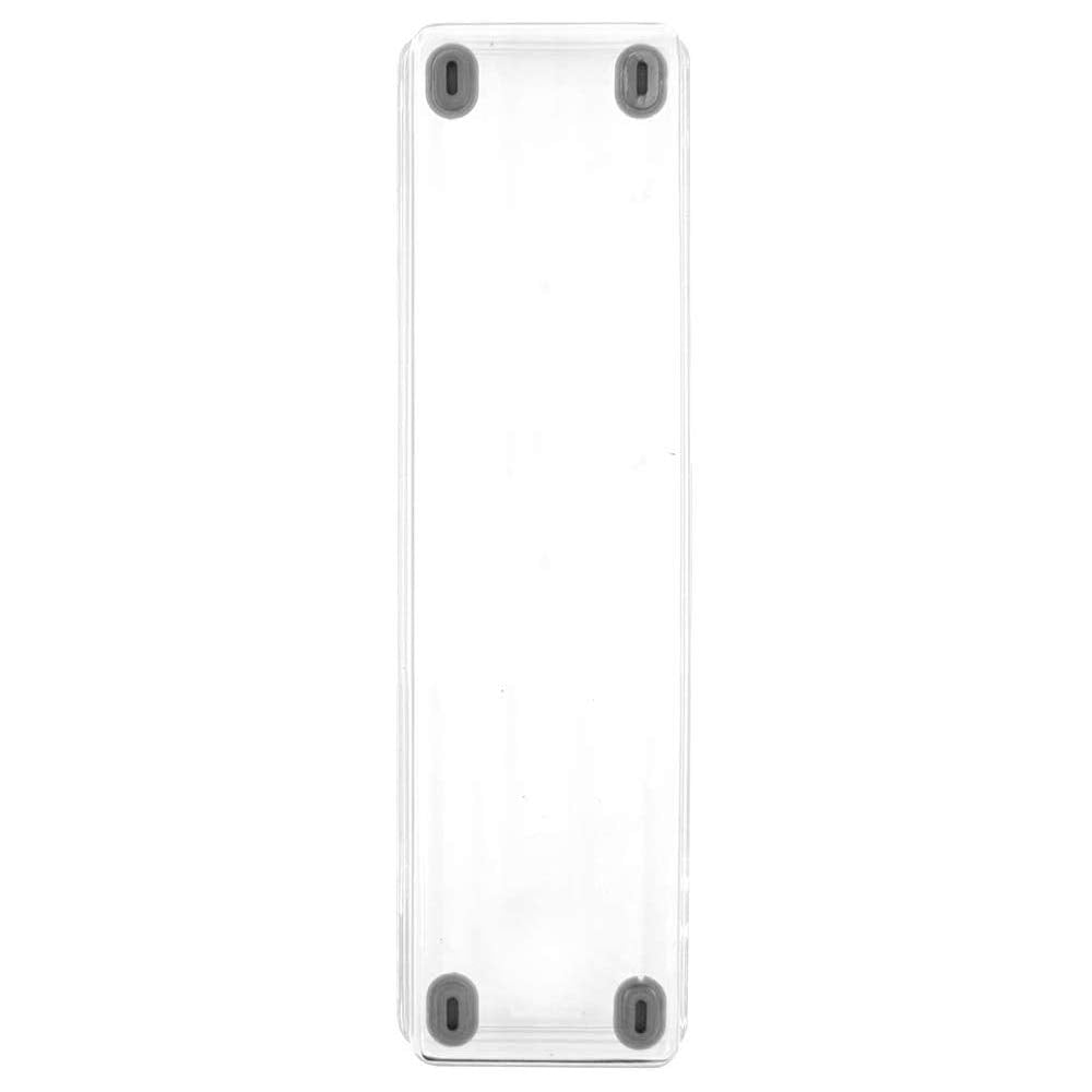Glad - Bandeja de almacenamiento para cajones de plástico – muy resistente organizador para el hogar, cocina, baño, recámara, oficina, Transparente, 9.5x3, 1