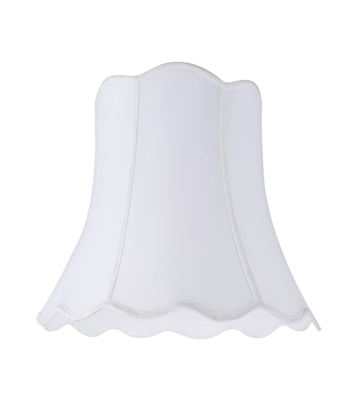Aspen Creative 34001 - Pantalla para lámpara de araña con forma de campana de transición en color blanco, 40,6 cm de ancho (25,4 cm x 40,6 cm x 38,1 cm)