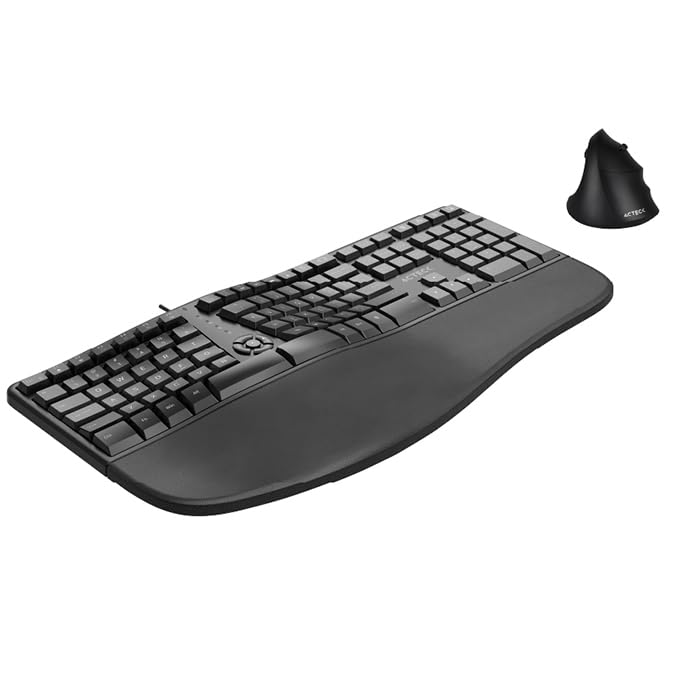 Acteck Kit Teclado y Mouse VIRTUOS Fitt MK770 Inalambrico USB-C Negro AC-936248