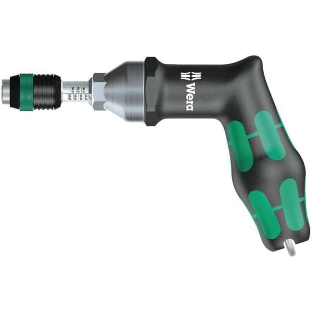 Wera - Destornillador dinamométrico hexagonal Kraftform 7447, cabeza de 1/4 pulgadas, 157 piezas - 25.0-55.0" - lbs Variable Torque Adjustment Range