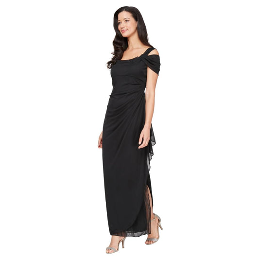 Alex Evenings - Vestido Largo para Mujer, con Hombros Descubiertos, para Madre de la Novia, Evento Formal, invitada de Boda, tamaño pequeño y Regular