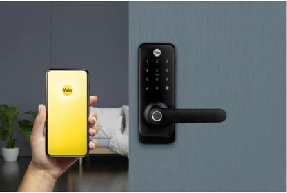 Yale kit cerradura eléctrica digital ymc300 con hub y módulo para uso en exteriores