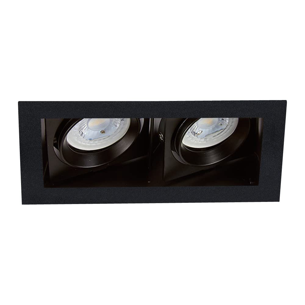 Tecnolite Lámpara Downlight Empotrable Dirigible, Potencia Máx. 120 W, 2 Bases GX5.3/GU10, No incluye focos