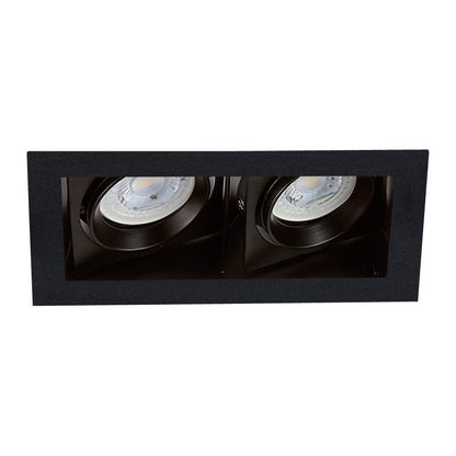 Tecnolite Lámpara Downlight Empotrable Dirigible, Potencia Máx. 120 W, 2 Bases GX5.3/GU10, No incluye focos
