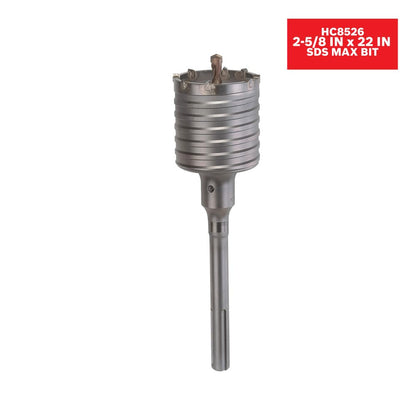 BOSCH HC8526 2-5/8 pulgadas. 22 pulgadas. SDS-Max - Broca giratoria para martillo ideal para aplicaciones en hormigón, color gris