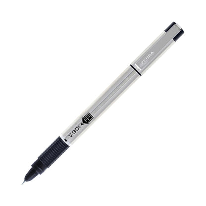 Zebra Pluma Fuente Recargable De Acero Inoxidable V-301 Tinta Líquida Estuche Metalizado 1 Pieza Color Negro.