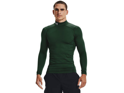 Under Armour ColdGear Camiseta de Compresión, Hombre - Verde - M Alto