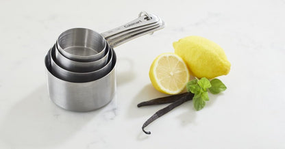 Cuisinart CTG-00-SMC - Juego de 4 tazas medidoras de acero inoxidable, color plateado