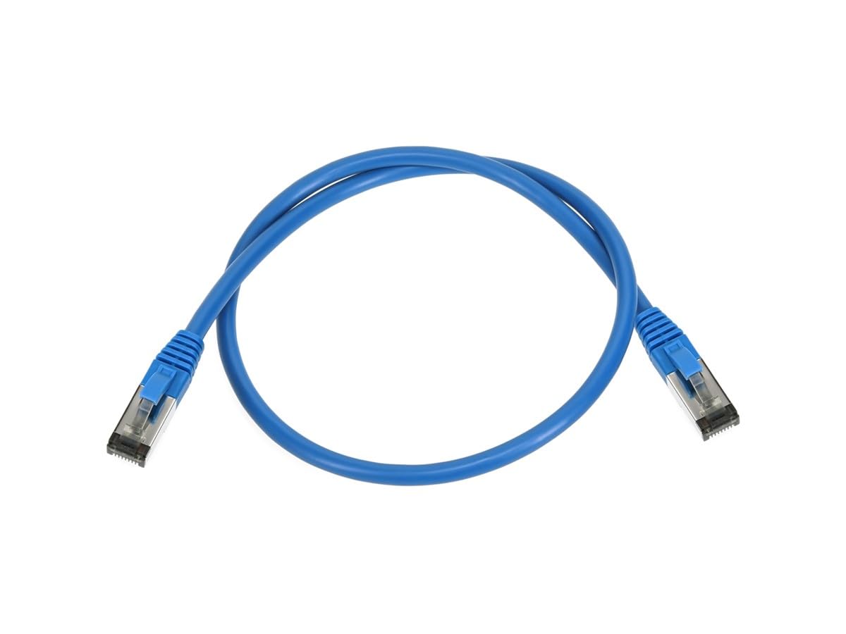 Monoprice Cat8 Patch Cable - 2 Feet - Blue | Double Shielded (S/FTP), 28AWG, 2GHz, 40G, Pure Bare Copper, Snagless RJ45, Ethernet Cable
