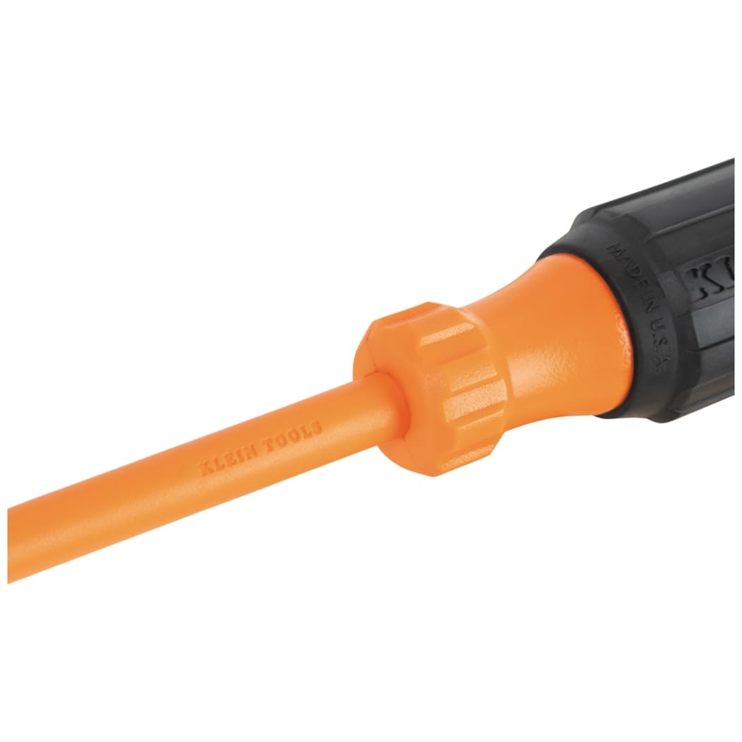 Klein Tools 85077INSR - Juego de destornilladores aislados con magnetizador, fabricado en Estados Unidos, destornilladores eléctricos de 1000 V, Phillips, ranurado, cuadrado, 7 piezas