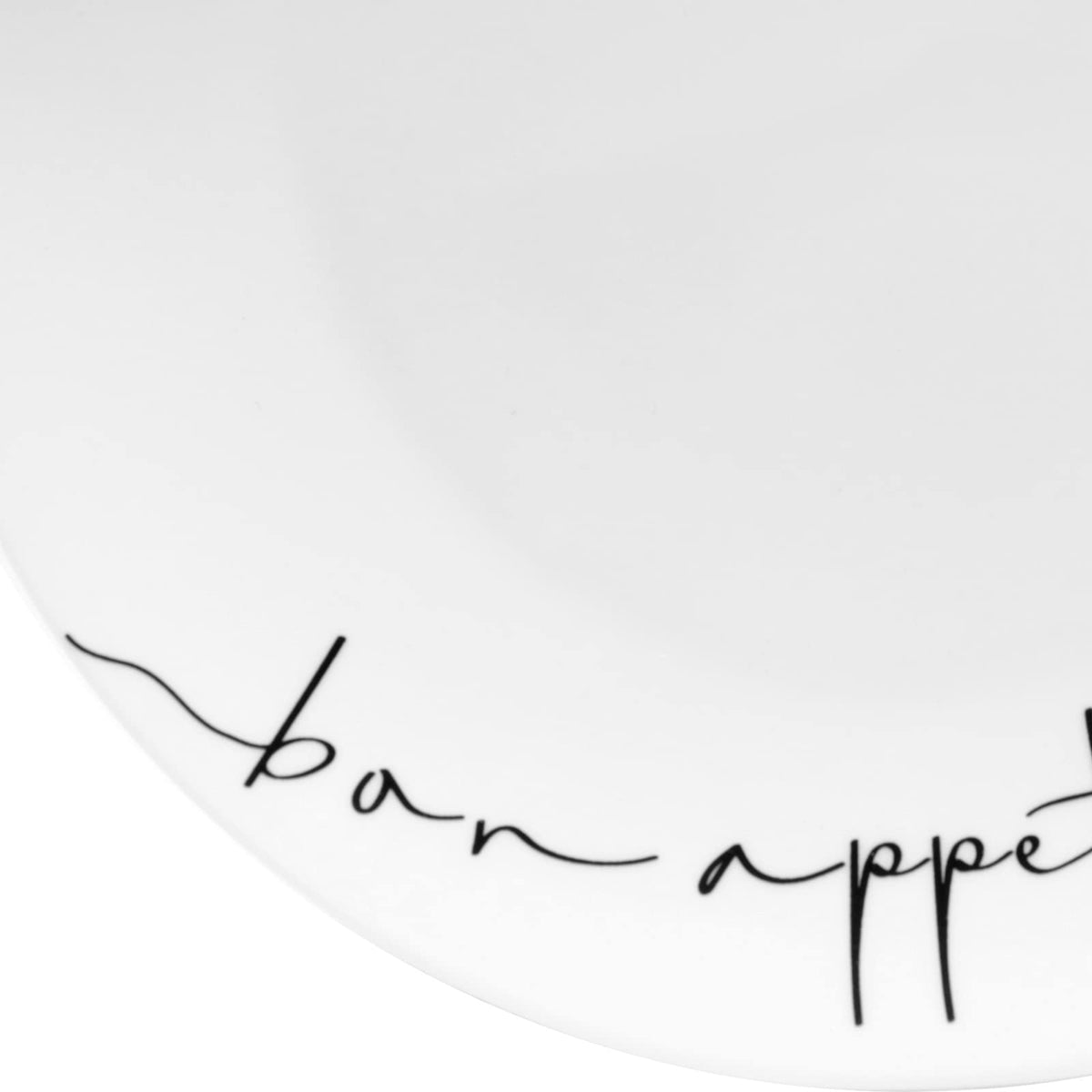Le Bonne Table by Crown Baccara - Juego de 4 Platos para Ensalada, Postre de Porcelana