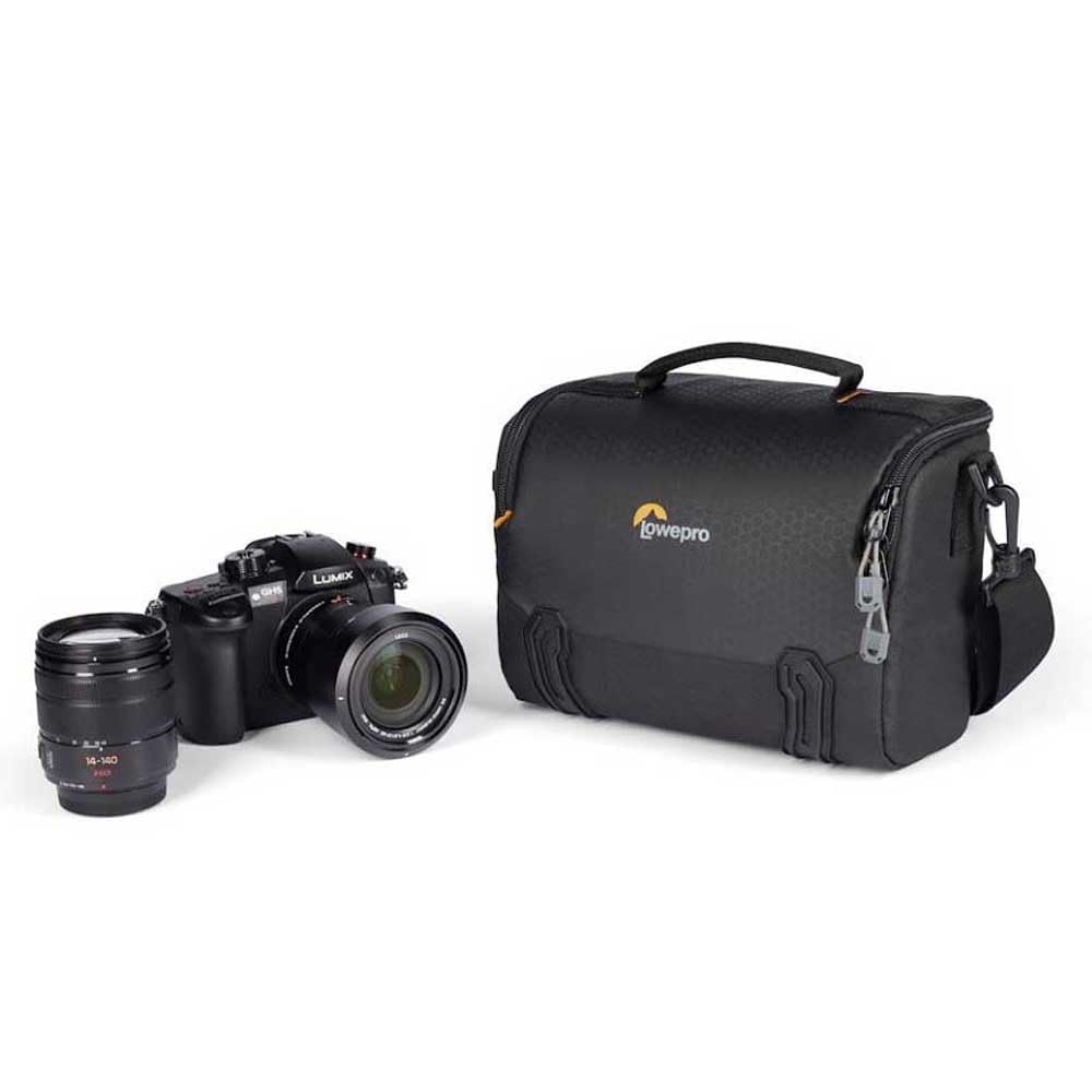 Lowepro Adventura SH 160 III, bolsa de hombro para cámara con correa de hombro ajustable/extraíble, bolsa para cámara sin espejo, compatible con Sony Alpha 7 Series, negro