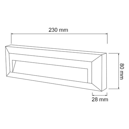 Tecnolite - Lámpara de exterior LED para sobreponer, 1.5 W, Luz blanca neutra, ideal zona costera