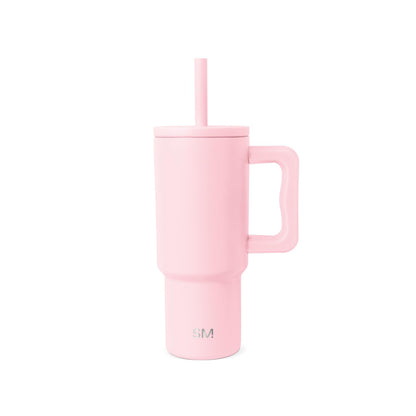Simple Modern Vaso Térmico Infantil con Asa y Popote - 710 ml - -Blush