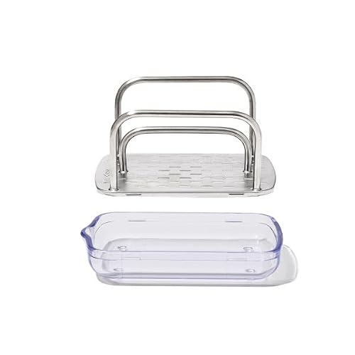OXO 13113100 Porta Esponja Acero INOX, 11 cm, Multicolor