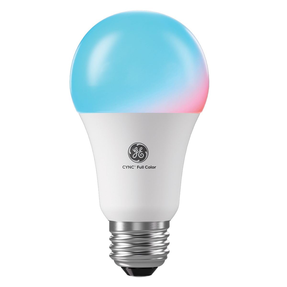 GE Cync - Bombillas LED inteligentes A19, decoración de habitación, luces WiFi estéticas que cambian de color, foco LED interior, compatible con Alexa y Google (paquete de 2)