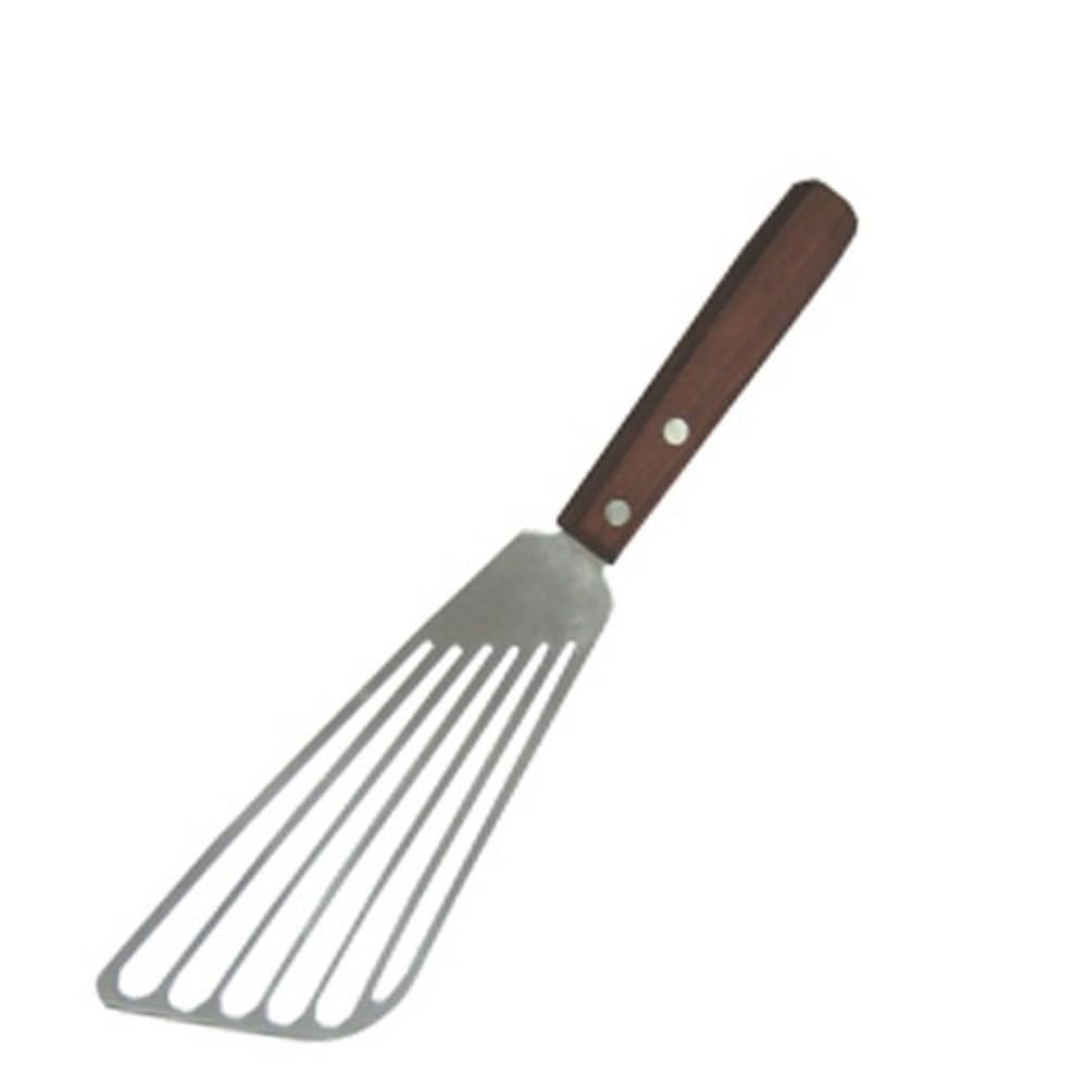 Winco FST-6 Espátula para Pescado 16.5 CM | 16.5 cm, mango de madera, acero inoxidable