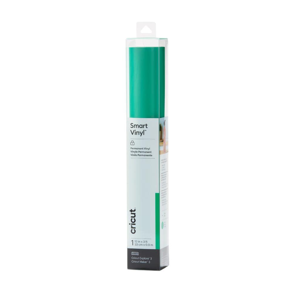 Cricut Smart Vinilo Permanente Shimmer, Corte sin Tapete para Explore 3 y Maker 3 - Verde - 3 FT (Pack of 1)
