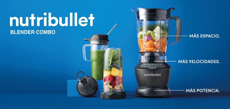 Nutribullet Combo Licuadora 1200W NBF505DG Color Gris Oscuro