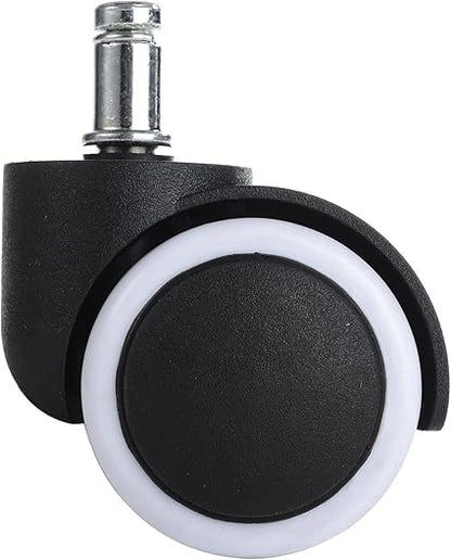 Juego de 5 Ruedas Giratorias Silenciosas para Sillas de Oficina, Ajuste Universal, llantas para silla de oficina de repuesto de 50mm, apto para piso duro