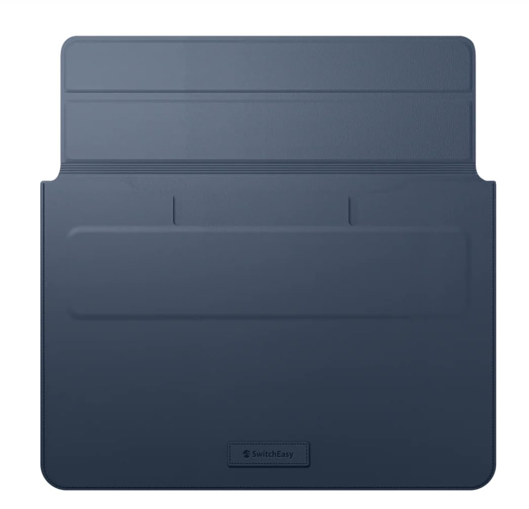 SwitchEasy EasyStand Funda Compatible con MacBook Air/Pro 13"/14", Cubierta Magnética, Soporte Inteligente - Azul