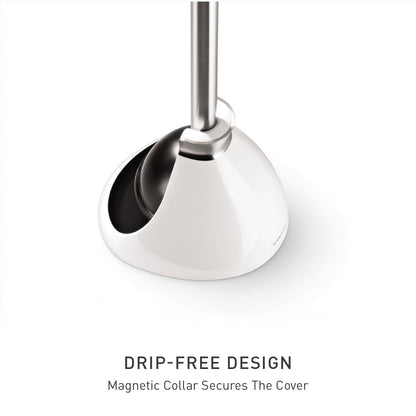 Simplehuman, Desatascador y Estantería, Acero Inoxidable, Blanco