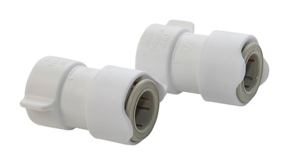 Whale Conector de Plomería Conexión Rápida 15mm Doble Agarre - Adaptador hembra de 1.3 cm