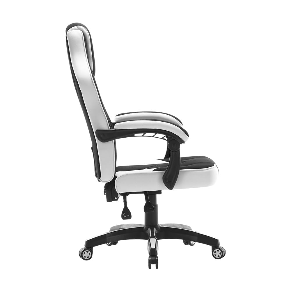 Vorago Silla Gamer Start The Game CGC301-WH, Reclinable, Soporta Brazos, Ruedas Giratorias, hasta 120kg, Forro en Tela, Color Blanco