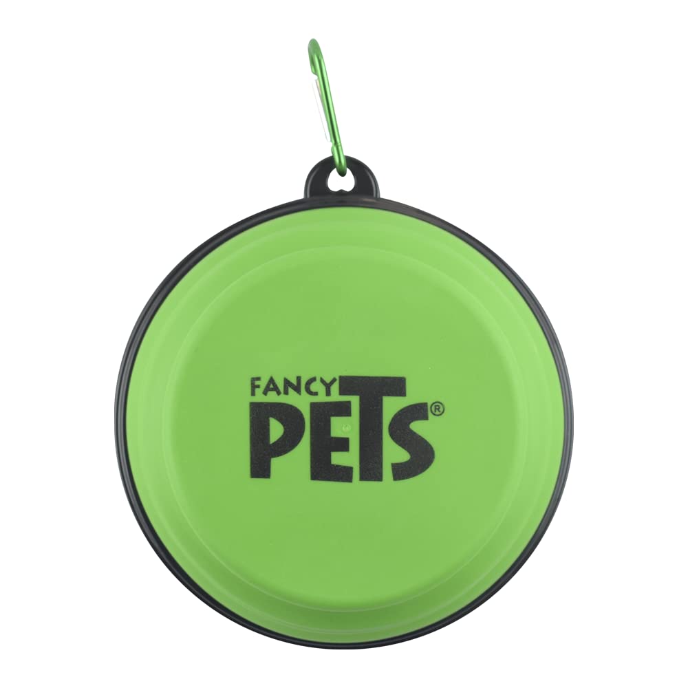 Fancy Pets Plato Plegable para Viaje Tamaño Mediano para Perro y/o Gato, Varios Colores