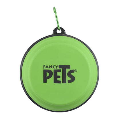 Fancy Pets Plato Plegable para Viaje Tamaño Mediano para Perro y/o Gato, Varios Colores