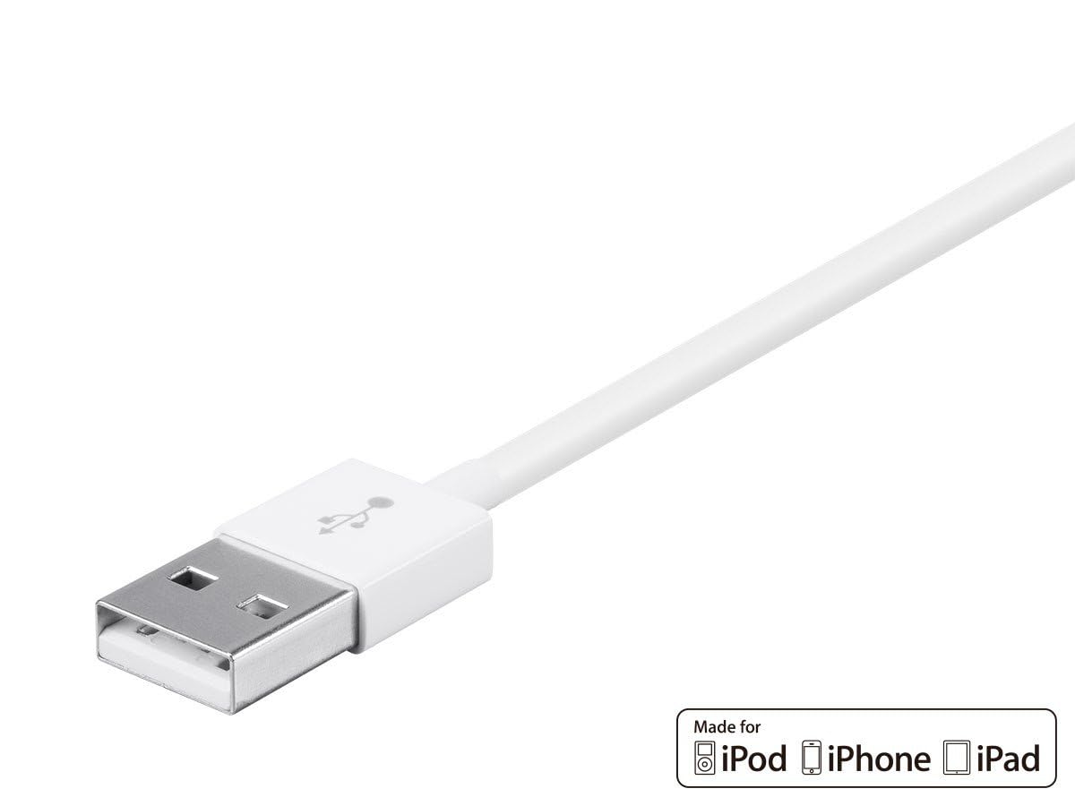 Monoprice 112844 Select Series Apple MFi Certified Lightning to USB Charge and Sync Cable, 3 feet, White