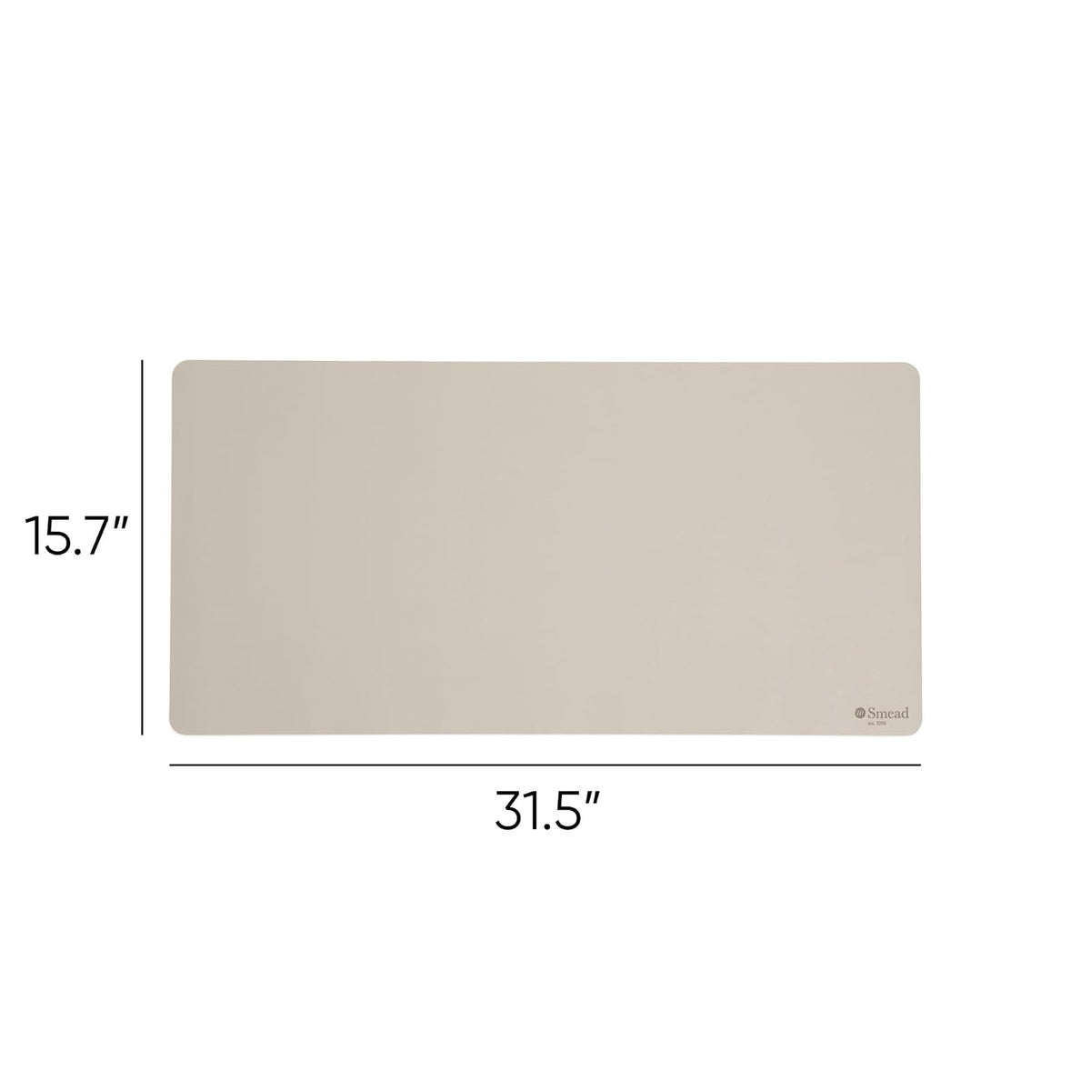 Smead 64831 - Alfombrilla de computadora de piel vegana con respaldo de gamuza sintética antideslizante, organizador de computadora perfecto para decoración de oficina, 80 x 39,9 cm, tamaño mediano,