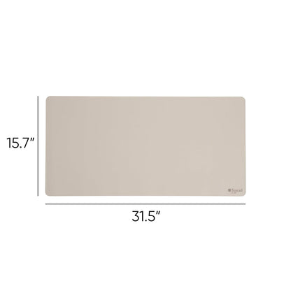 Smead 64831 - Alfombrilla de computadora de piel vegana con respaldo de gamuza sintética antideslizante, organizador de computadora perfecto para decoración de oficina, 80 x 39,9 cm, tamaño mediano,