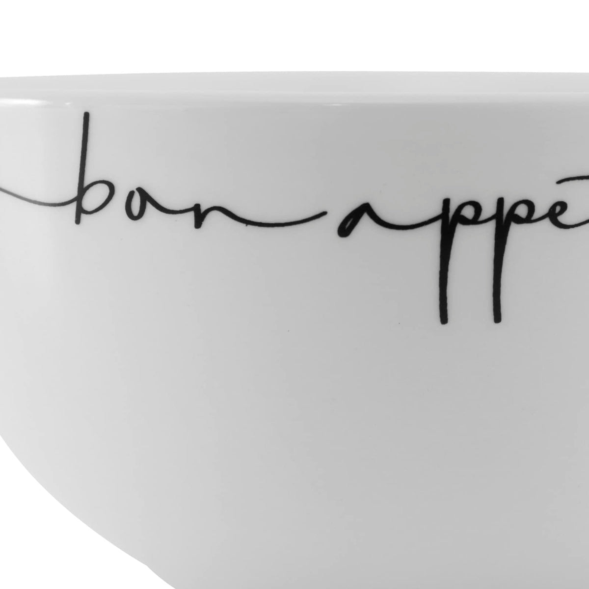 Le Bonne Table by Crown Baccara - Juego de 4 Platos Hondos, Bowls o Cuencos de Porcelana