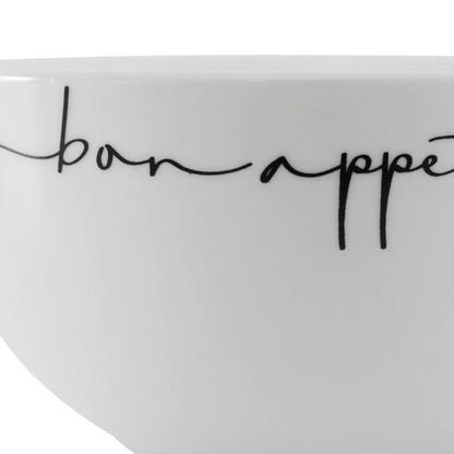 Le Bonne Table by Crown Baccara - Juego de 4 Platos Hondos, Bowls o Cuencos de Porcelana