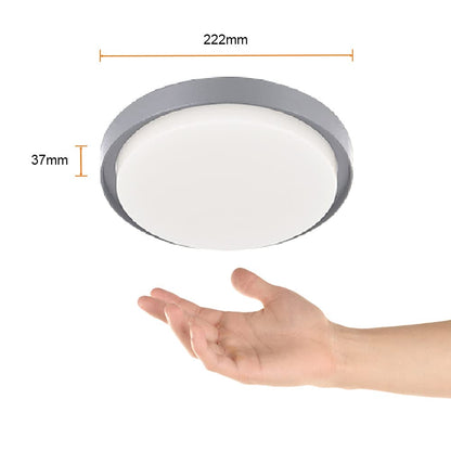 Tecnolite Lámpara Plafón LED 24 W - Luz de Día, IP54, IK05, Lámpara de Techo de Sobreponer Redonda, LED integrado