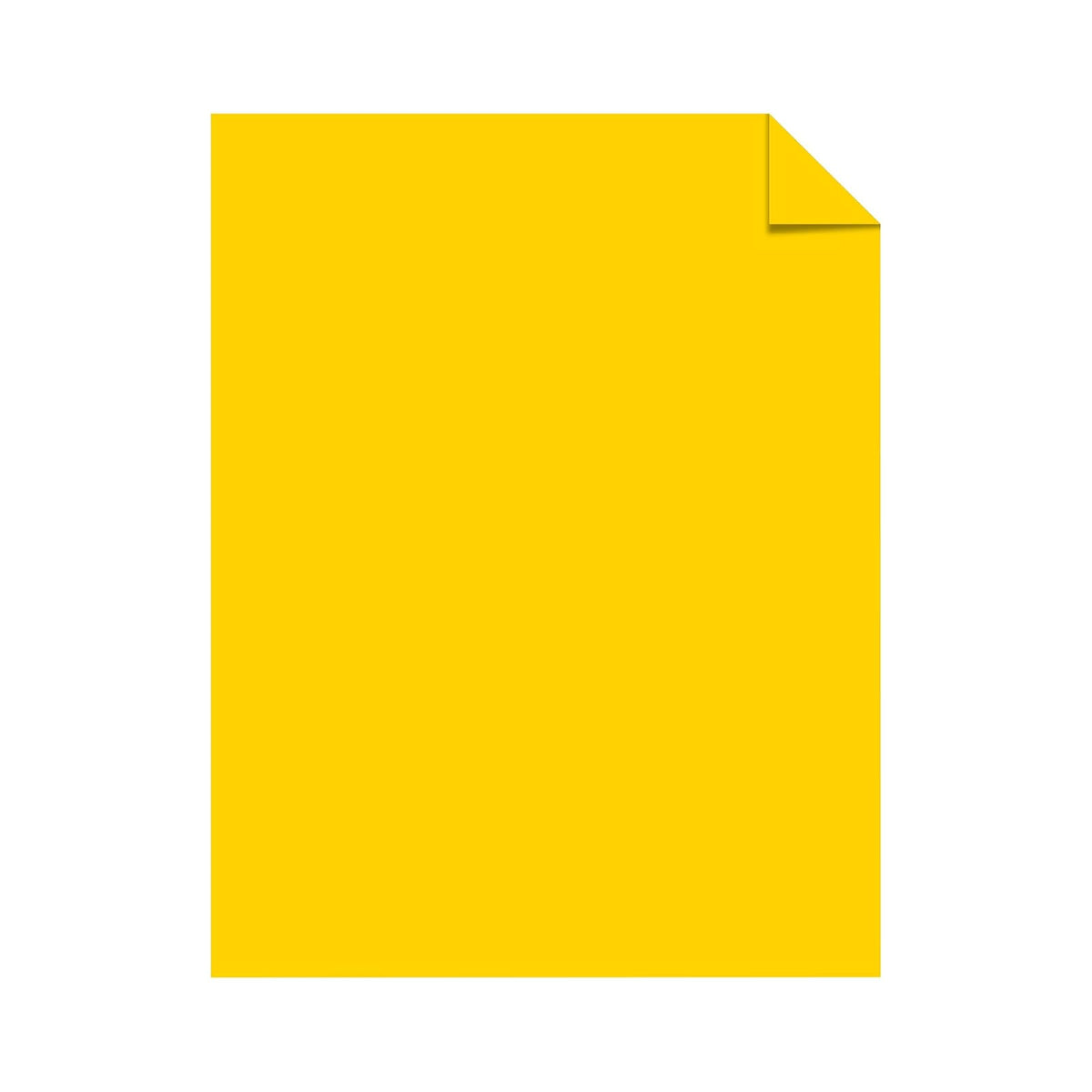 Astrobrights(R) Cubierta Stock, 8 1/2" x 11 pulgadas, 65 libras, amarillo solar, paquete de 250 hojas, 21738