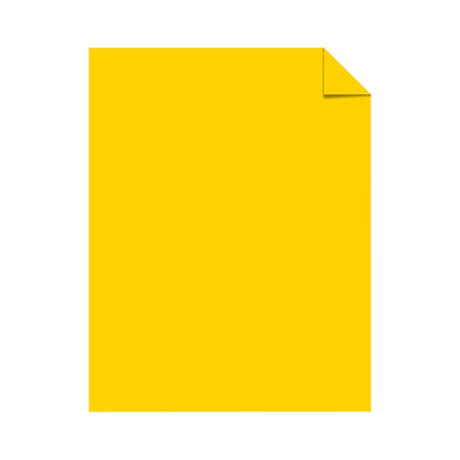 Astrobrights(R) Cubierta Stock, 8 1/2" x 11 pulgadas, 65 libras, amarillo solar, paquete de 250 hojas, 21738