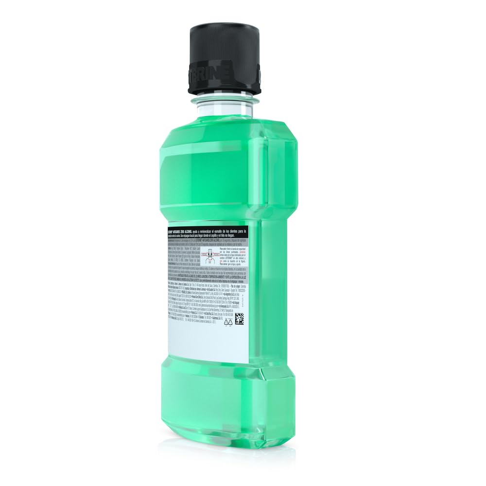 LISTERINE Enjuague Bucal Anticaries Zero Alcohol 500 ml (Paquete de 2)