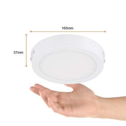 Tecnolite - Paquete de 4 Lámparas de Techo Plafón LED 12 W, Luz Cálida Brillante No Atenuable, LED integrado, Iluminación Interiores, Sobreponer en Techo
