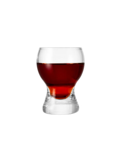 Agrippa | Juego De 6 Tequileros de Vidrio 60ml | Vaso de Vidrio | Apto para lavaplatos | Cristaleria Italiana | Regalo para hombres | Para Ron, Mezcal, Whisky o Tequila
