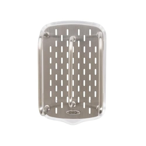 OXO 13113100 Porta Esponja Acero INOX, 11 cm, Multicolor
